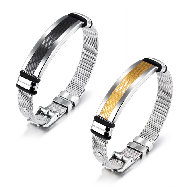Wholesale Stainless Steel Men's Classic Mesh Bracelet