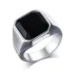 Wholesale Stainless Steel Mens Onxy Rings