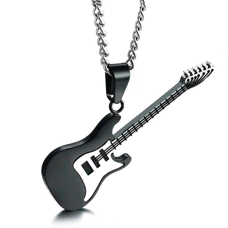 Fashion Stainless Steel Black Guitar Necklaces Wholesale | JC Fashion ...