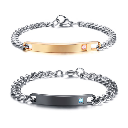Wholesale Stainless Steel Blank Engraved Bracelets for Couples
