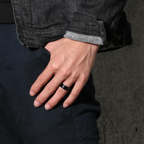Wholesale Stainless Steel Mens Black Wedding Bands