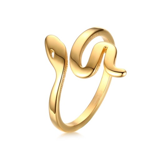 Wholesale Stainless Steel Womens Gold Snake Ring