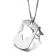 Wholesale Stainless Steel Inlaid Star Dog Tag Pendant