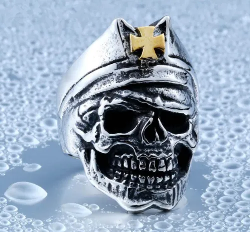 Wholesale Stainless Steel Mens Nurse Skull Ring