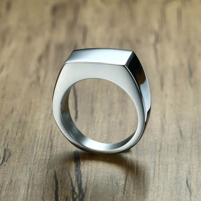 Wholesale Stainless Steel Simple Rectangular Seal Ring