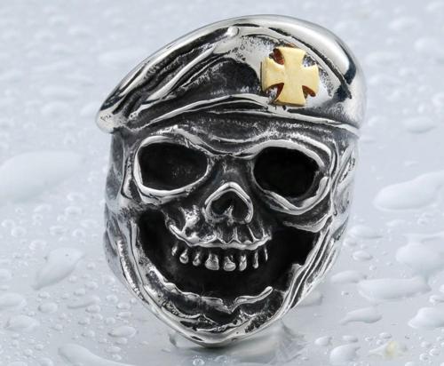 Wholesale Stainless Steel Cross Skull Ring