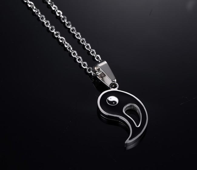 Wholesale Stainless Steel Yin Yang Puzzle Couple Pendant
