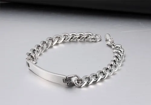Wholesale Stainless Steel Blank ID Tag Bracelet Accessories