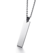 Wholesale Stainless Steel Engraved Flat Bar Pendant