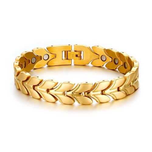 Wholesale Stainless Steel Gold Magnetic Health Bracelets