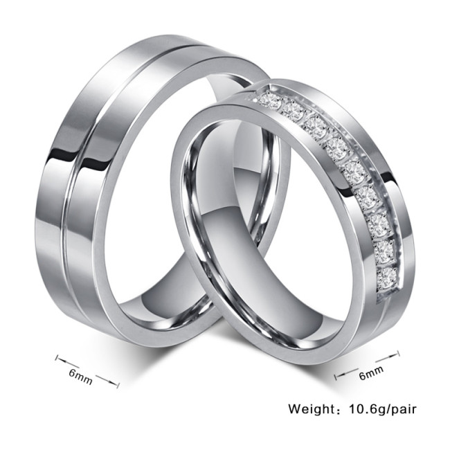 Wholesale Stainless Steel Engagement Ring with 9 Stones