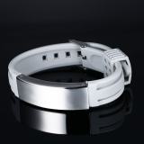 Wholesale Stainless Steel Grey Silicone Bracelet for Men