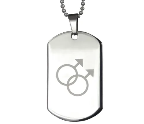 Wholesale Stainless Steel Double Male Sign Pride Jewelry
