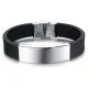 Wholesale Stainless Steel Personalized Rubber Blank ID Bracelets