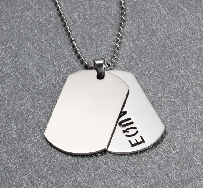 Wholesale Stainless Steel Rainbow  EQUALITY  Dog Tag Pedant