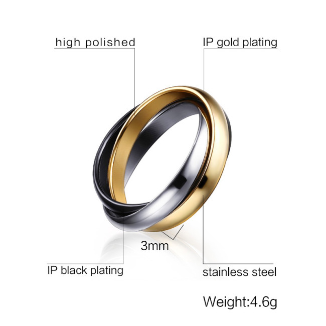 Wholesale Stainless Steel Classical Tricyclic Rings
