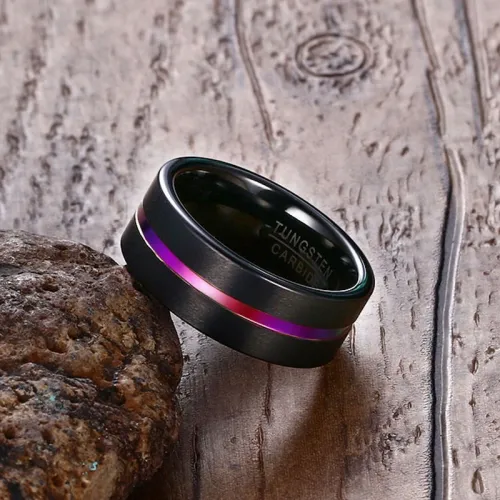 Wholesale Rainbow Tungsten Carbide Rings