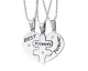Wholesale Stainless Steel Best Friend Pendants with CZ