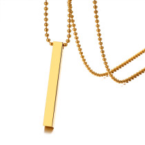 Wholesale Stainless Steel Gold Custom Bar Pendant