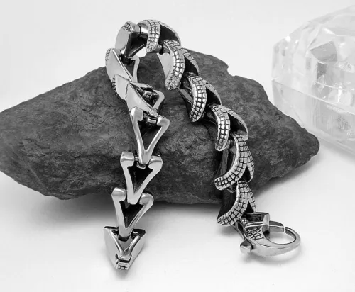 Wholesale Stainless Steel Fashion Snake Skeleton Bracelet