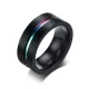 Wholesale Stainless Steel Colorful Groove Wedding Ring