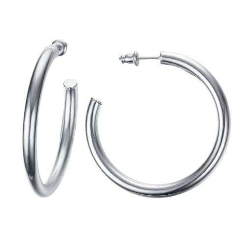 Wholesale Stainless Steel C Shape Open Hoop Earrings