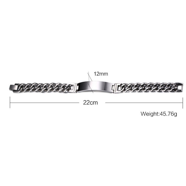 Wholesale Stainless Steel Blank Engravable Name Bracelet