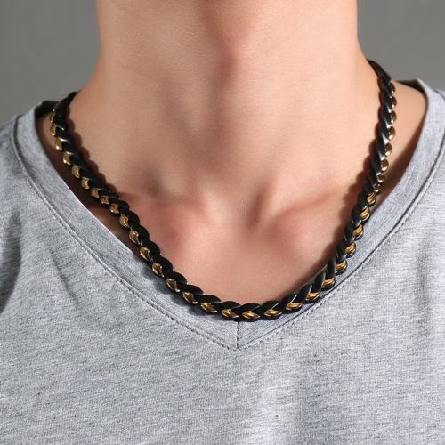 Wholesale Stainless Steel Two Tone Magnetic Therapy Necklace