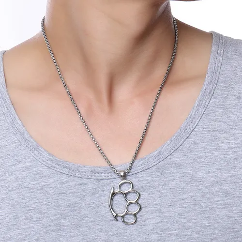 Wholesale Stainless Steel Mens Knuckle duster Pendant