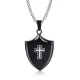 Wholesale Stainless Steel Mens Cross Shield Pendant