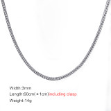 Wholesale Stainless Steel Round Snake Chain Necklace