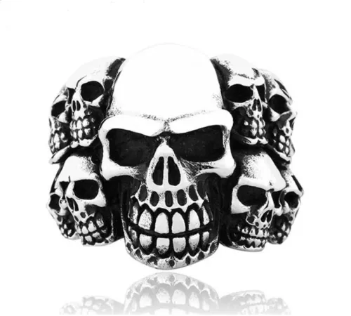 Wholesale Stainless Steel Grinning Skull Ring