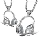Wholesale Stainless Steel Unisex Music Headphone Necklaces