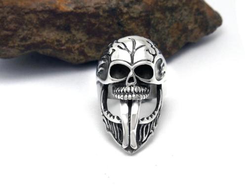 Wholesale Stainless Steel Long Tongue Skull Rings Jewelry