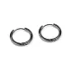 Wholesale Stainless Steel Men's Silver, Black and Gold Hoop Earrings