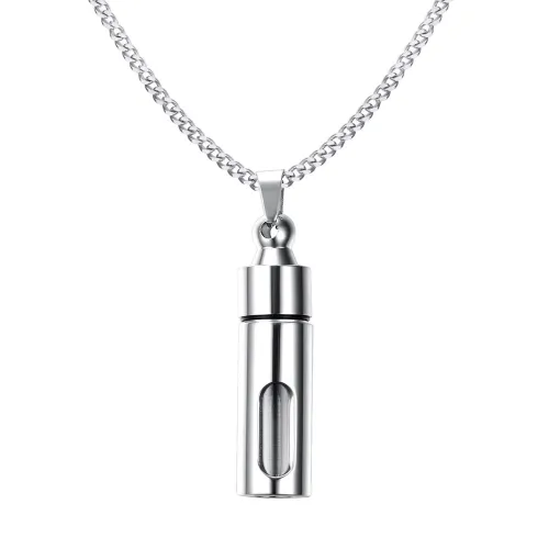 Wholesale Stainless Steel Mens Perfume Pendant Necklaces