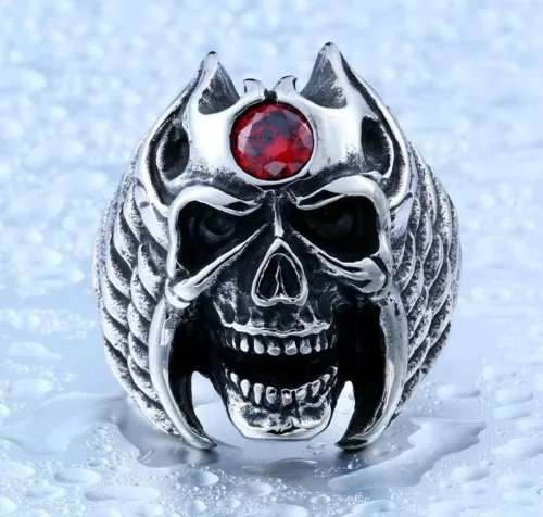 Wholesale Stainless Steel CZ Biker Ring for Sale