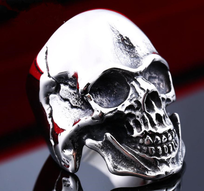 Wholesale Stainless Steel Realistic Skull Ring