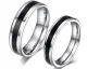 Wholesale Stainless Steel Black Center Wedding Bands