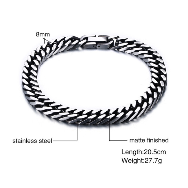 Wholesale Stainless Steel Mens Ancient Grey Bracelets