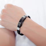 Wholesale Stainless Steel Personalized Rubber Silicone Bracelet