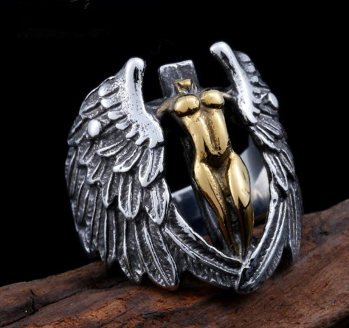 Wholesale Stainless Steel Wing Angel Ring