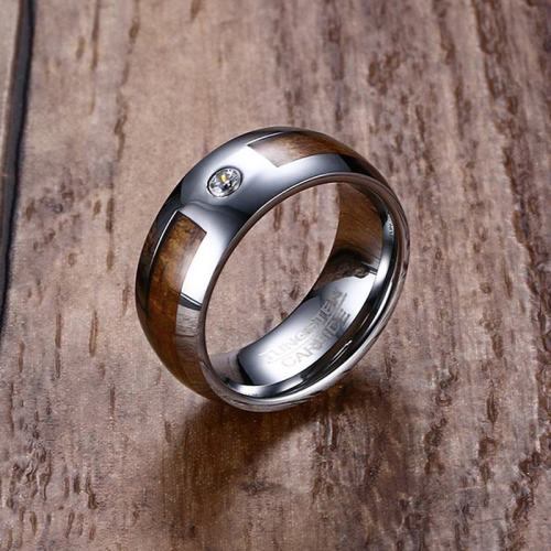 Wholesale Mens Wood Inlay Tungsten Wedding Bands