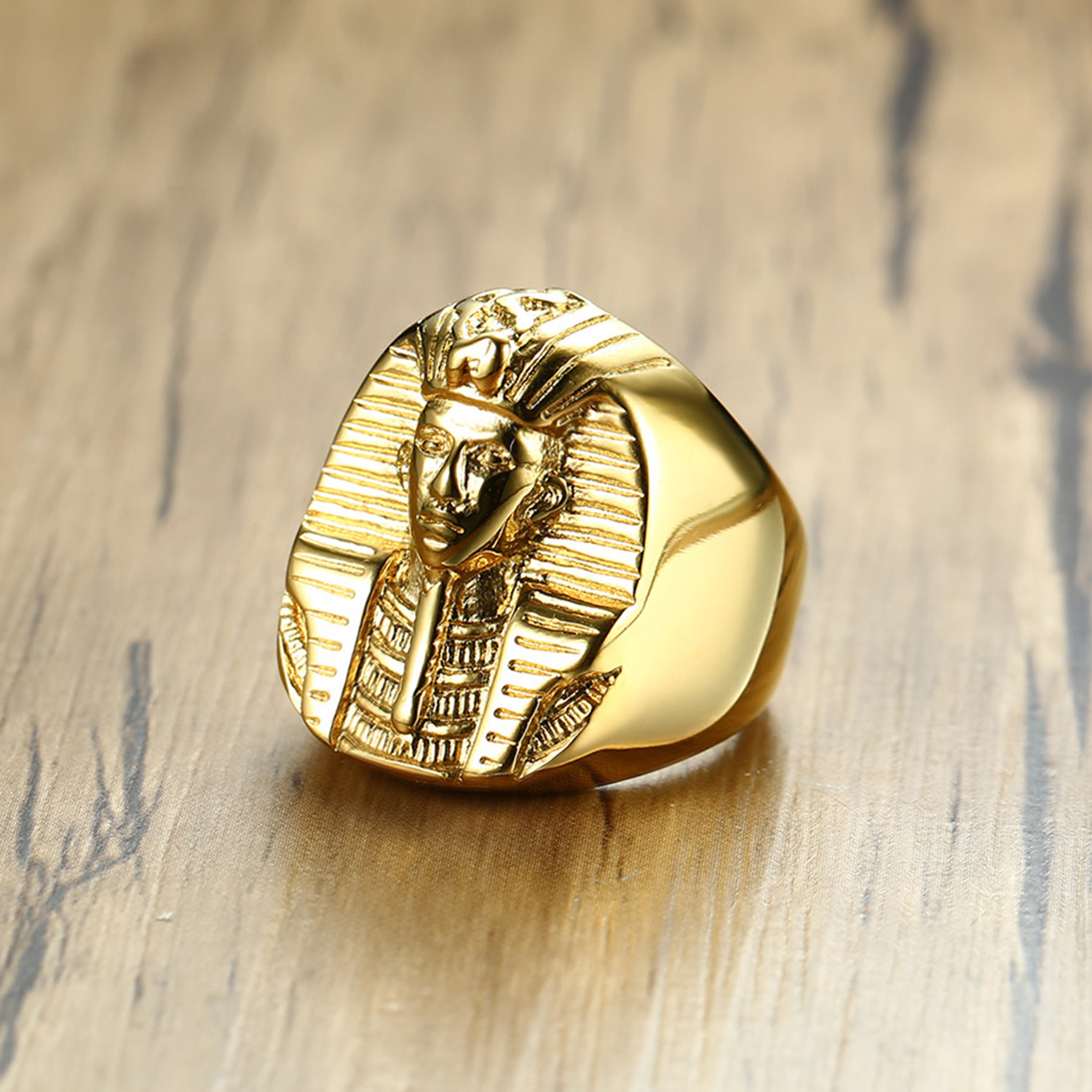 Кольцо с Нефертити золото