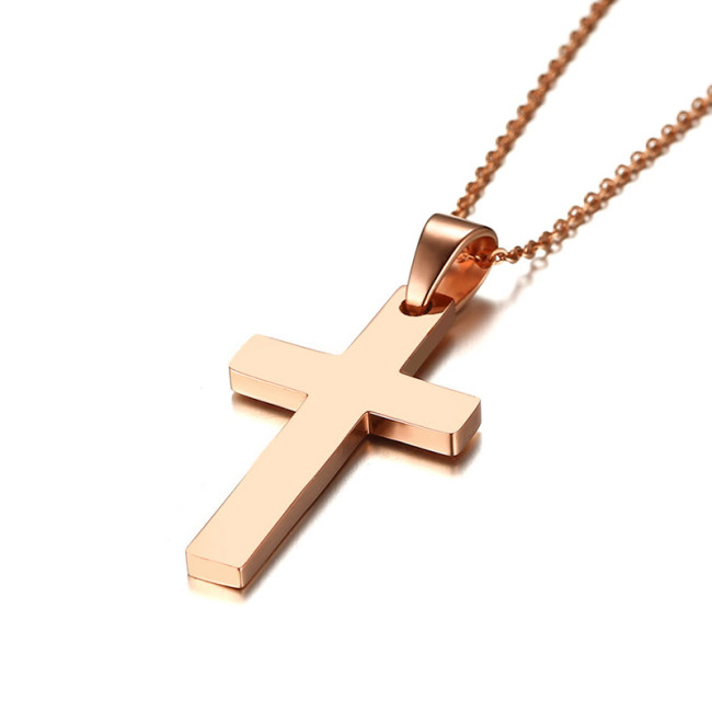 Wholesale Stainless Steel Colorful Cross Necklace