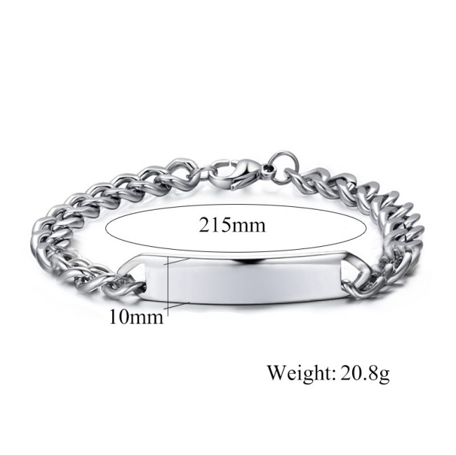 Wholesale Stainless Steel Bracelet Engravable Blanks Tag