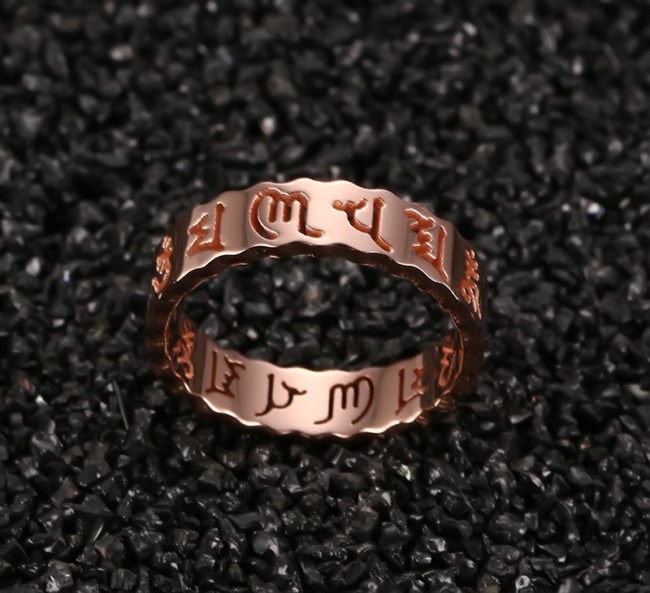 Wholesale Stainless Steel Hollow Out Buddhist Ring