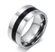 Wholesale Stainless Steel Black Center Wedding Bands