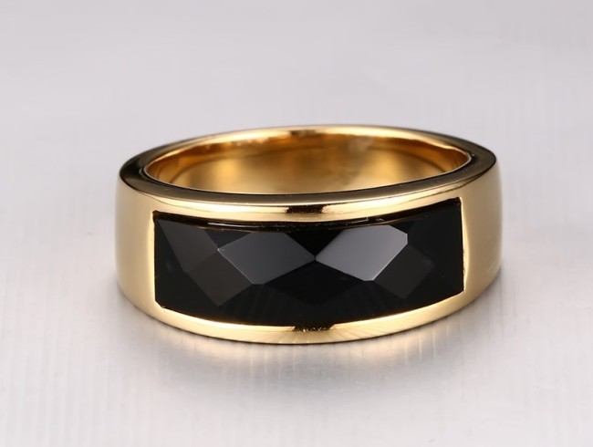 Wholesale Stainless Steel Onyx Rings for Sale