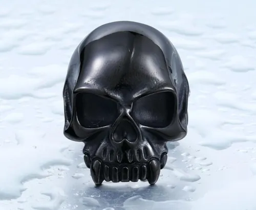 Wholesale Stainless Steel IP Black Skull Ring